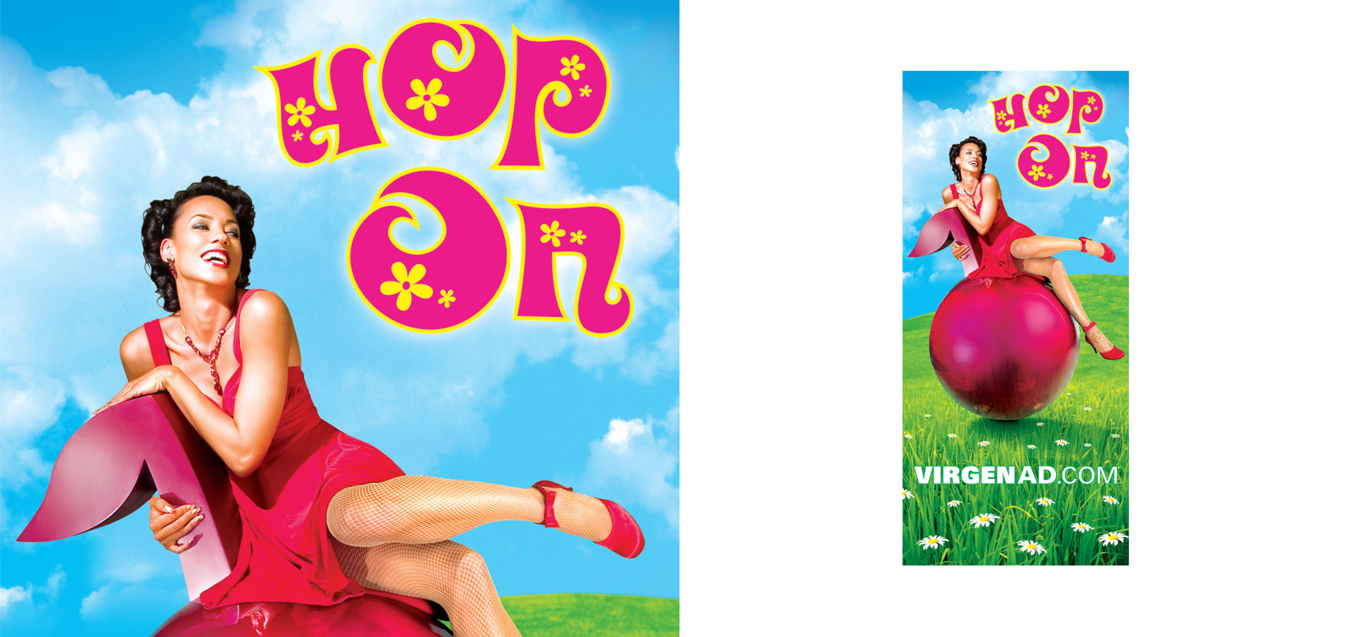Hop On - Virgen billboard ad design